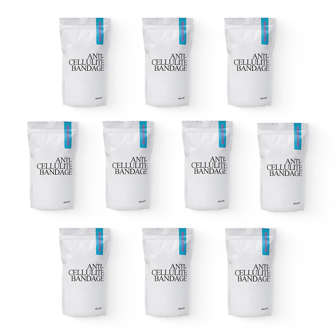 Set de împachetări modelante anticelulitice cu Niacinamidă Hillary Niacinamide Cold Slim (10 buc.)