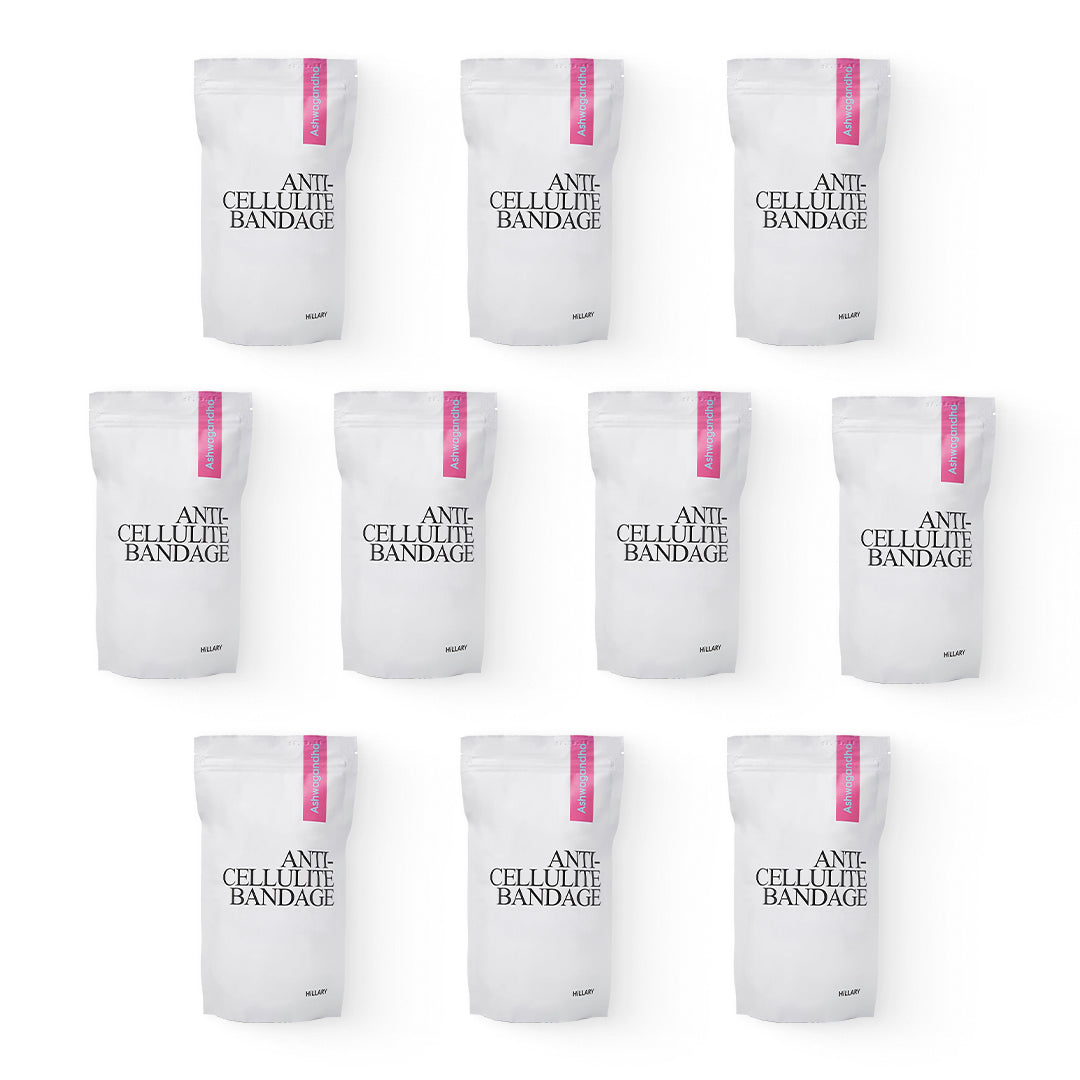 Set de împachetări modelante anticelulitice cu extract de ashwagandha Hillary Ashwagandha Hot Slim (10 buc.)