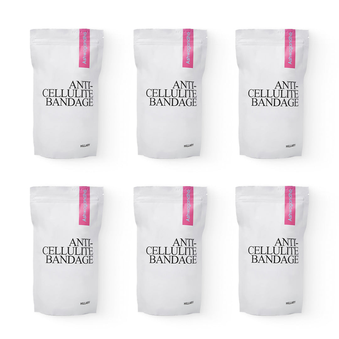 Curs de împachetări modelante anticelulitice cu extract de ashwagandha Hillary Ashwagandha Hot Slim (6 buc.)