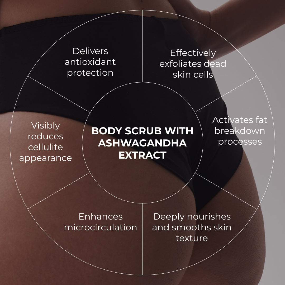 Exfoliant corporal roz, cu textură mătăsoasă, îmbogățit cu extract de Ashwagandha Hillary Ashwagandha Silky Rose Scrub, 200 g