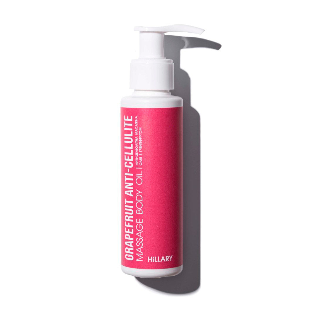 Ulei anticelulitic cu grepfrut Hillary Grapefruit Anti Cellulite, 100 ml și racletă din lemn pentru masaj Gua Sha